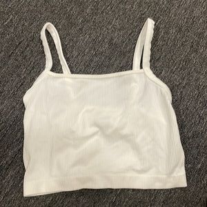 White ribbed bralette